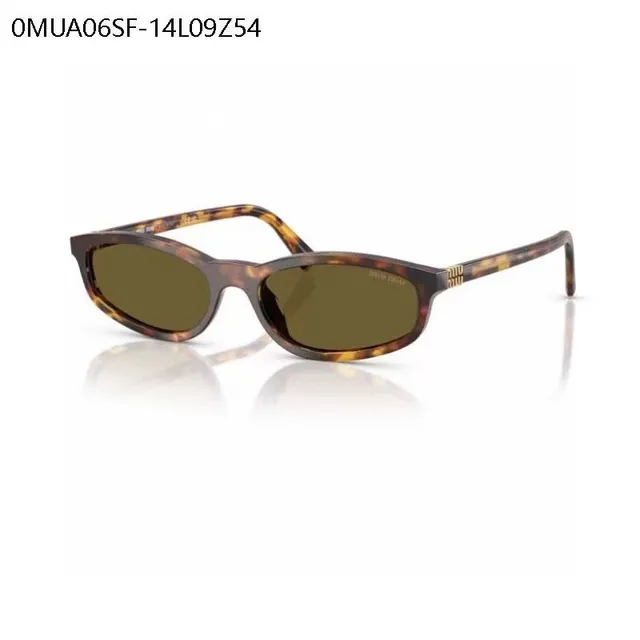Black Gold Rectangular Cat-Eye Silhouette Thin Frame Sunglasses 7