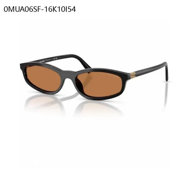 Black Gold Rectangular Cat-Eye Silhouette Thin Frame Sunglasses 8