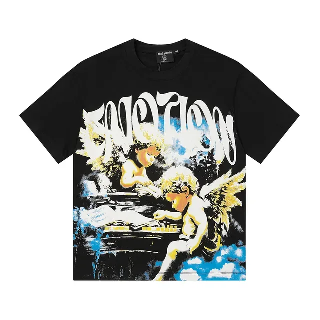 Black Graphic-Print Oversized Double-Sided T-Shirt 3