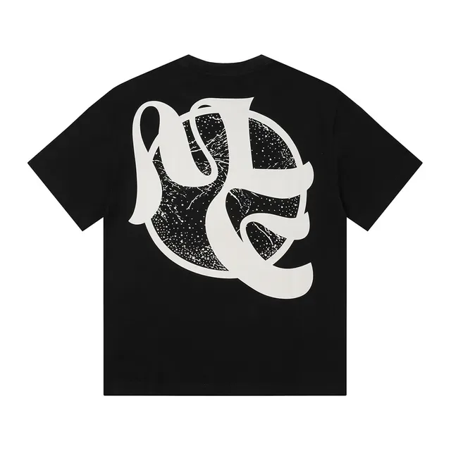 Black Graphic-Print Oversized Double-Sided T-Shirt 4