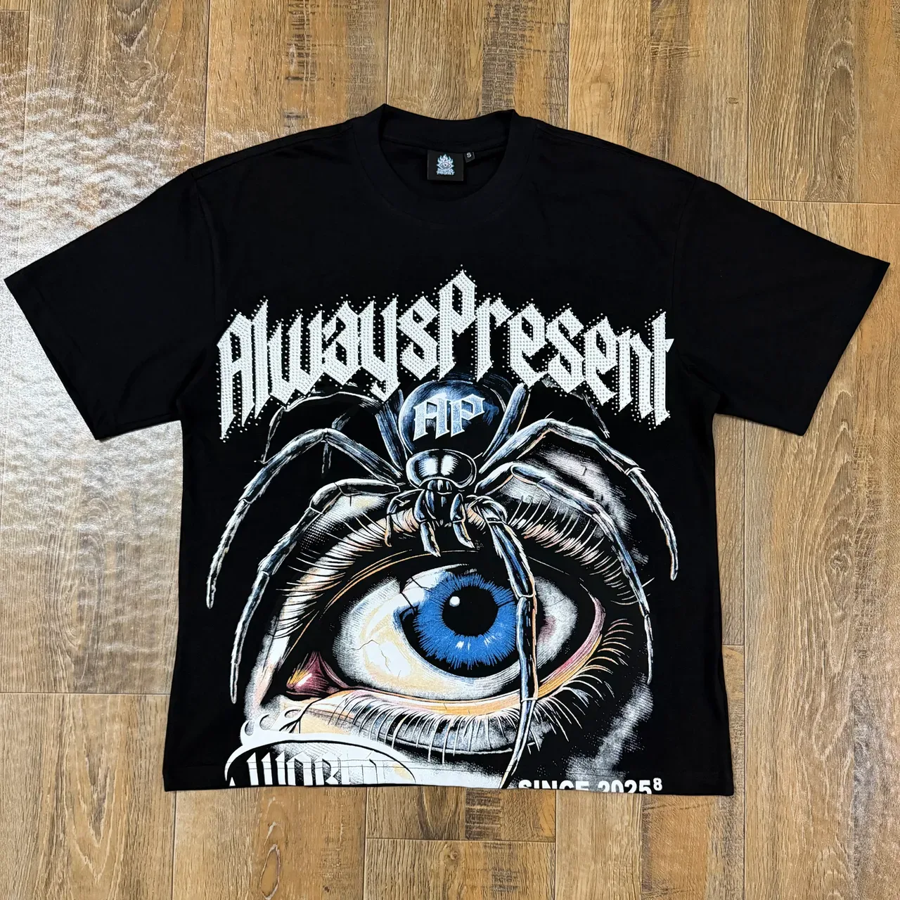 Black Graphic-Print Oversized T-Shirt 3