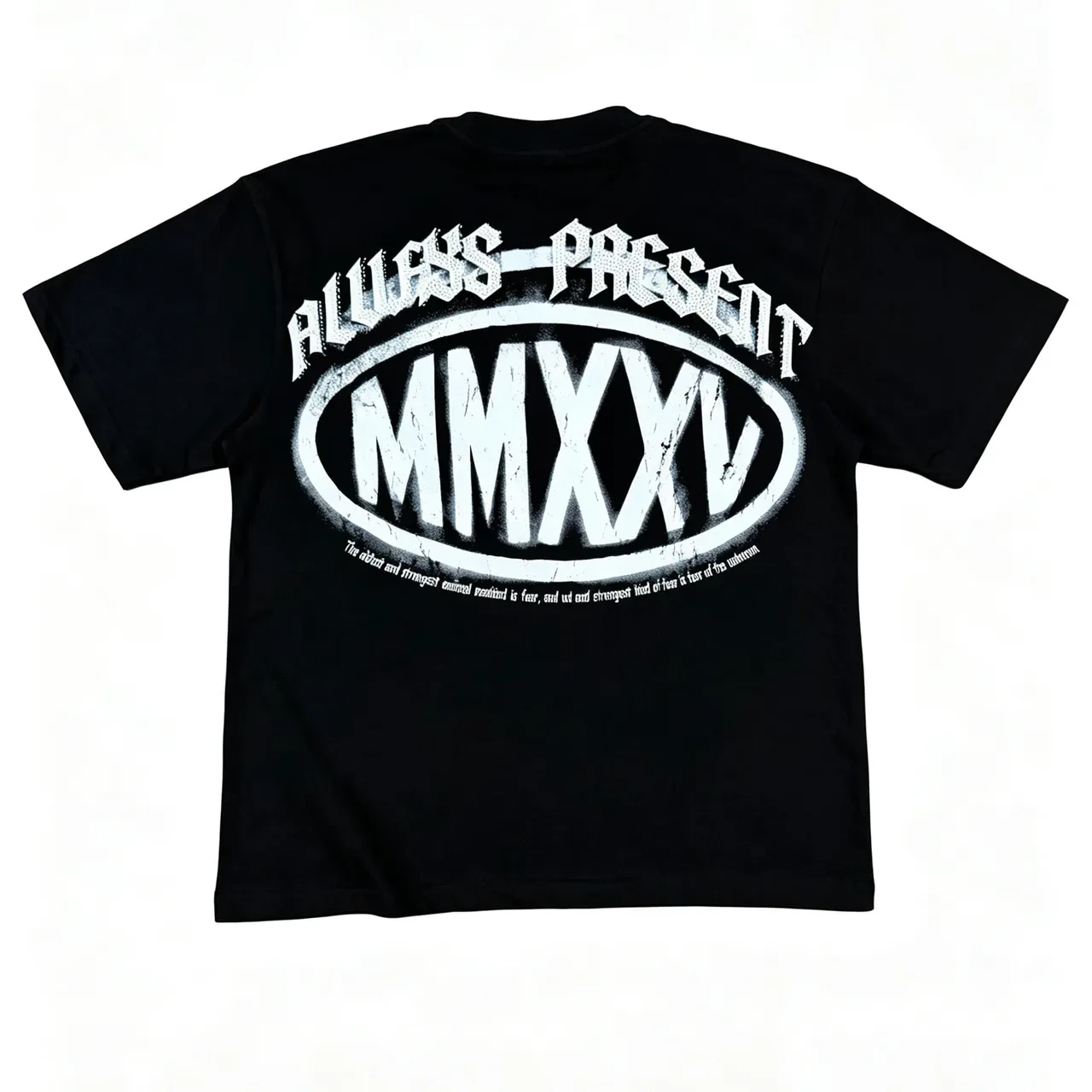 Black Graphic-Print Oversized T-Shirt 5
