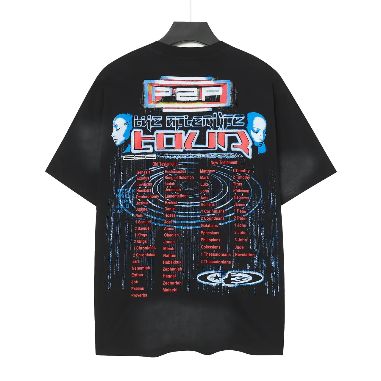 Black Graphic-Print Oversized T-Shirt 3