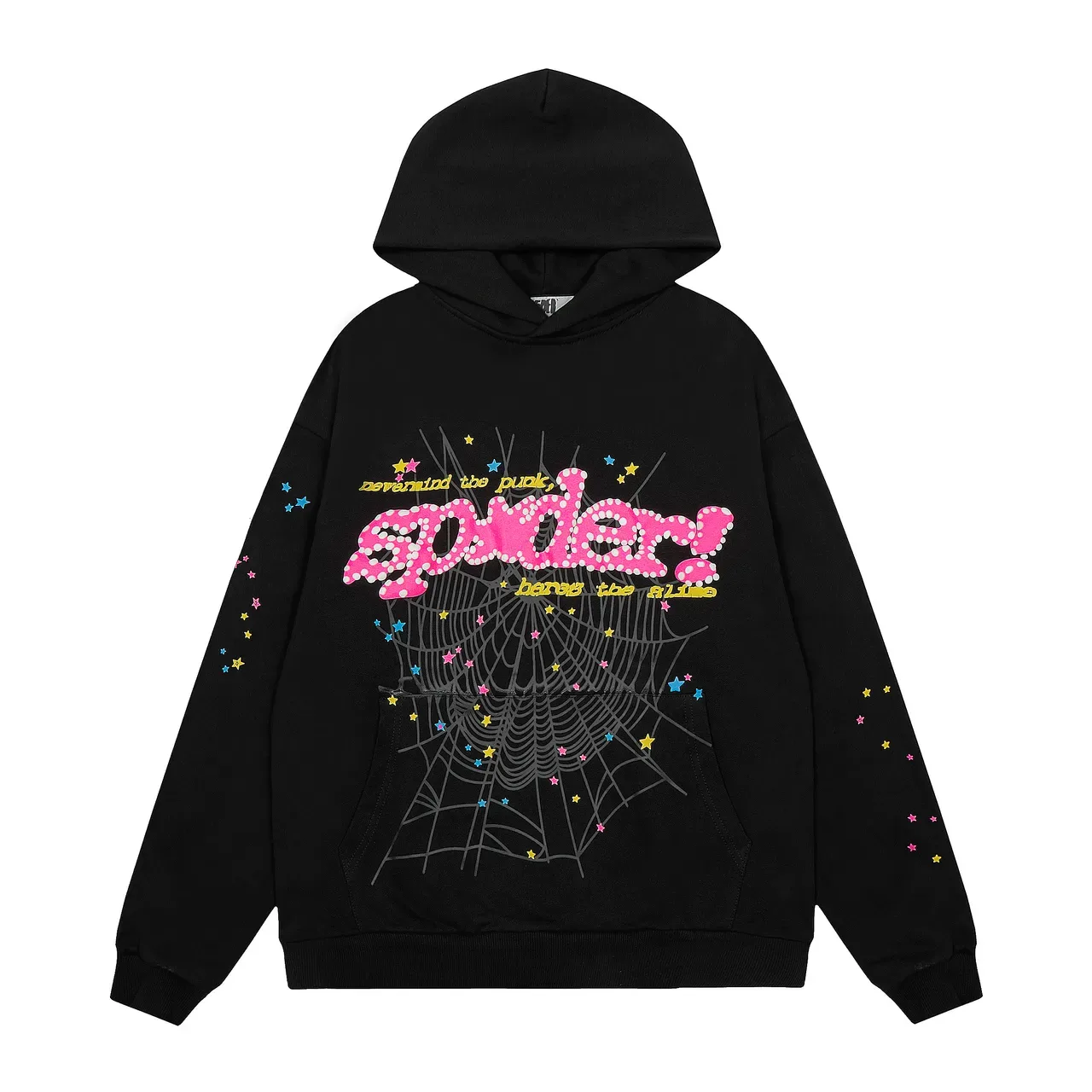 Black Graphic Spiderweb Print Tracksuit 2