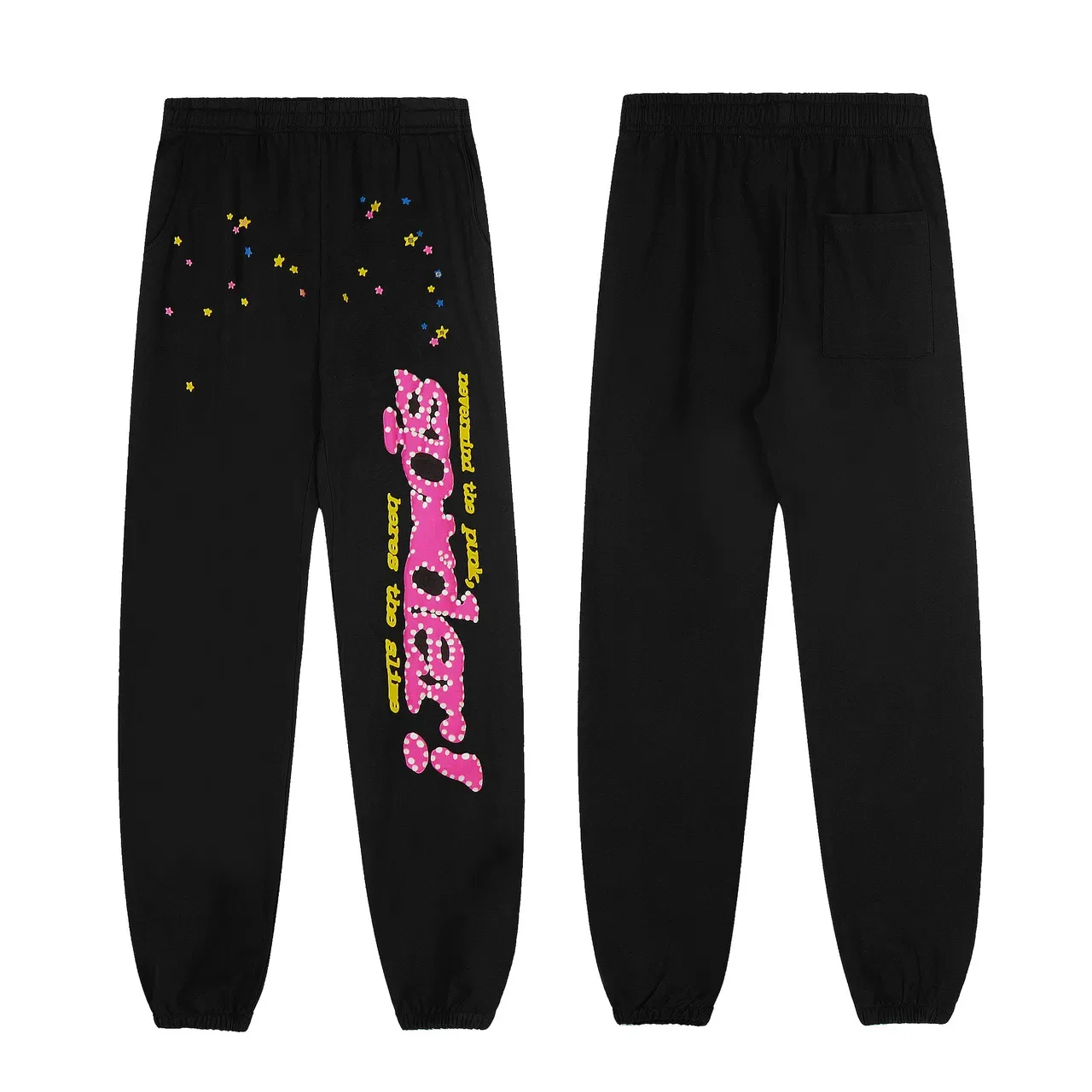 Black Graphic Spiderweb Print Tracksuit 7