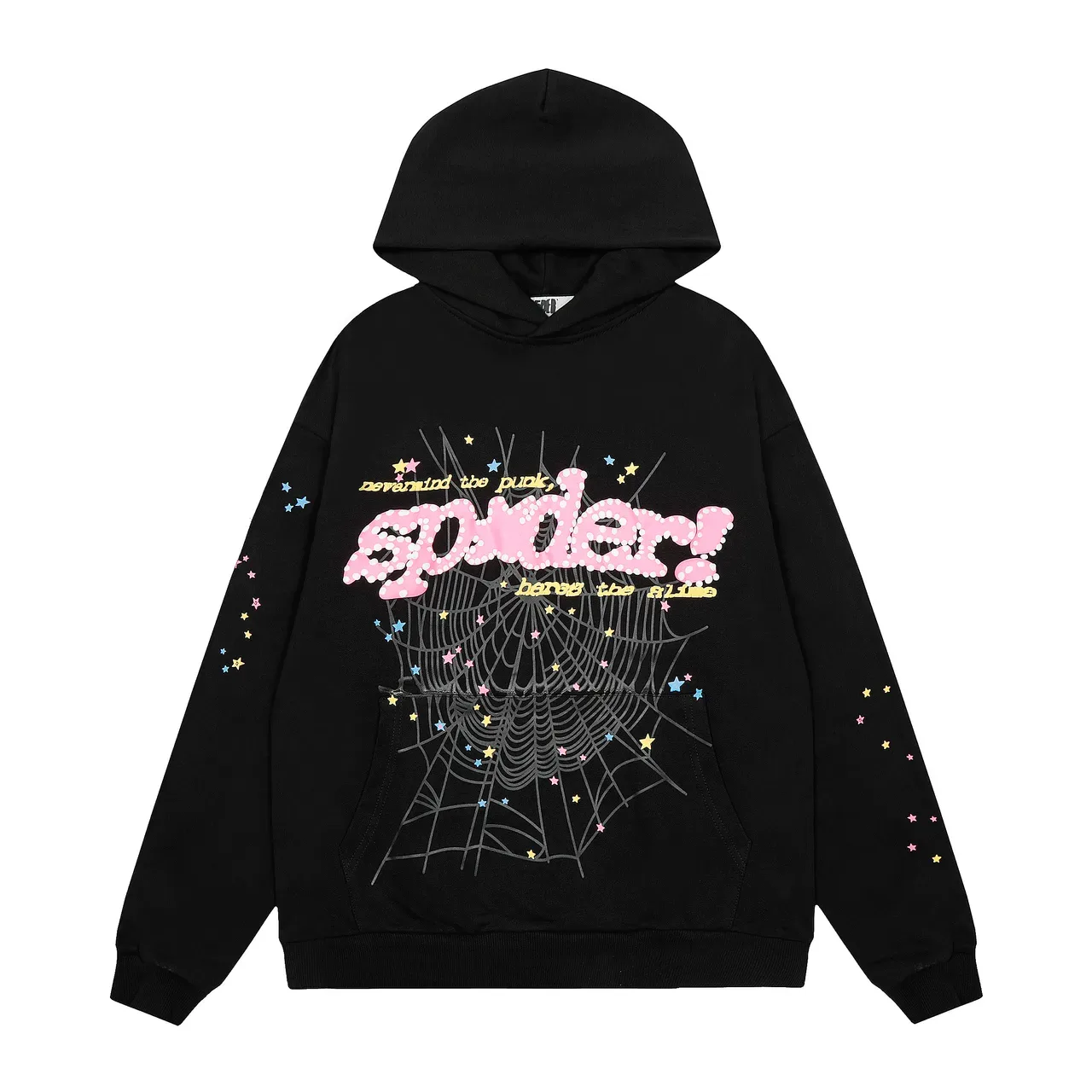Black Graphic Spiderweb Print Tracksuit 9