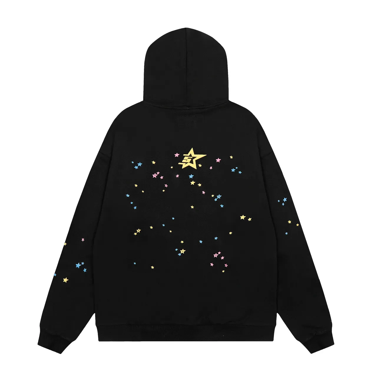 Black Graphic Spiderweb Print Tracksuit 10