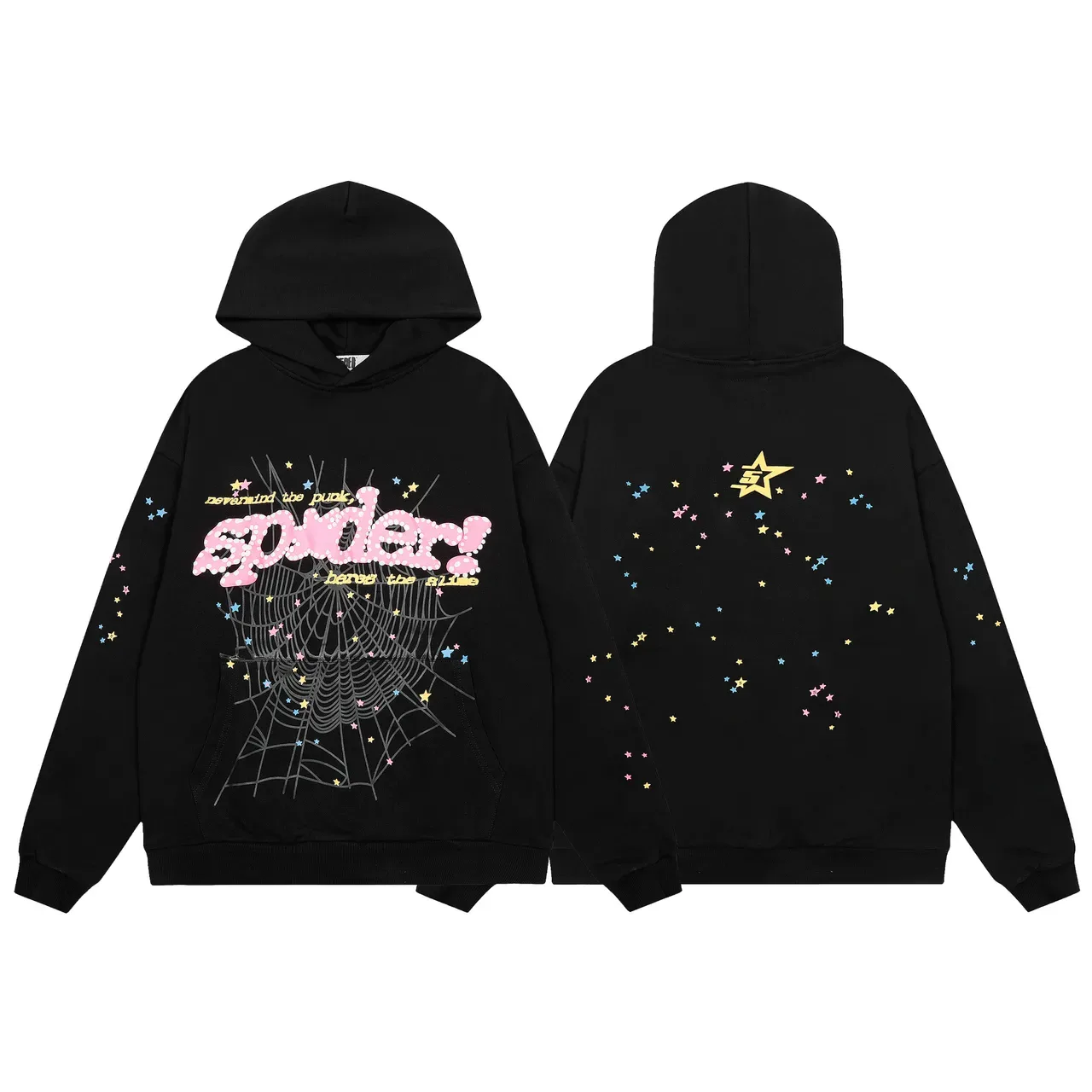 Black Graphic Spiderweb Print Tracksuit 12