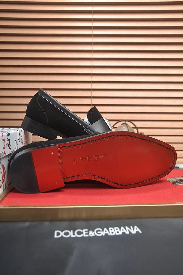 Black Gray Suede Upper Leather Strap Loafer 3