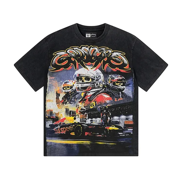 Black Oversized Graphic Print T-Shirt 2