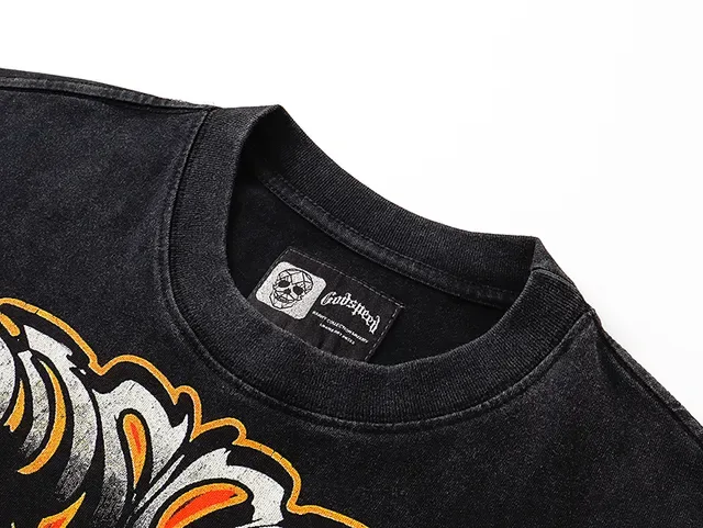 Black Oversized Graphic Print T-Shirt 4
