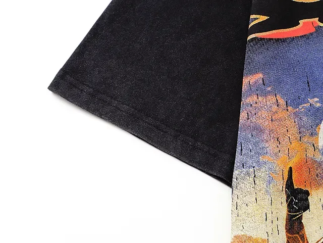 Black Oversized Graphic Print T-Shirt 12