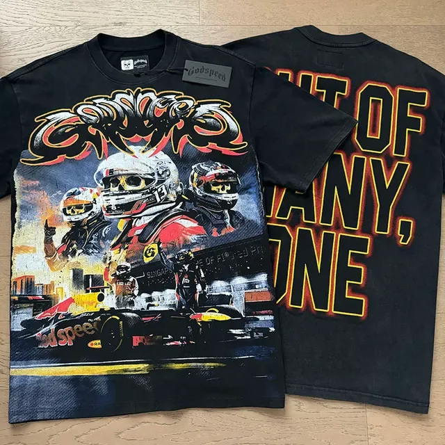Black Oversized Graphic Print T-Shirt 15