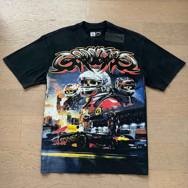 Black Oversized Graphic Print T-Shirt 16