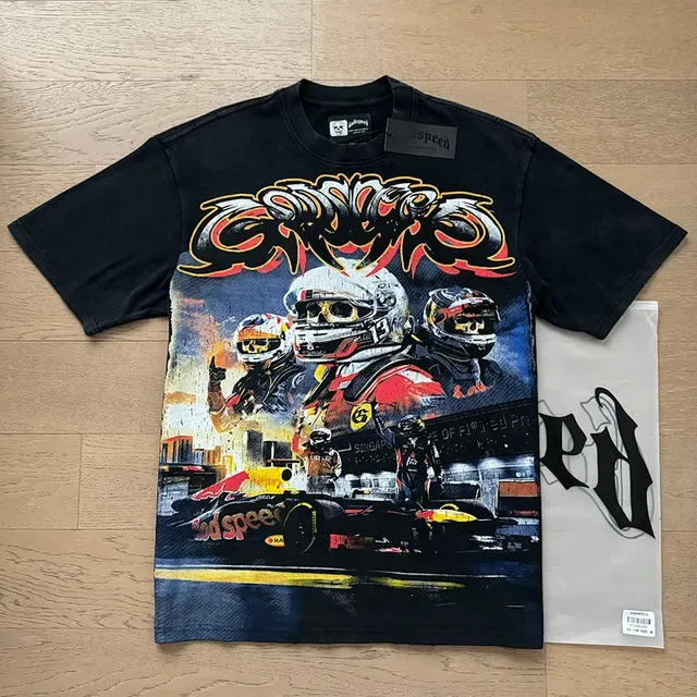Black Oversized Graphic Print T-Shirt 17