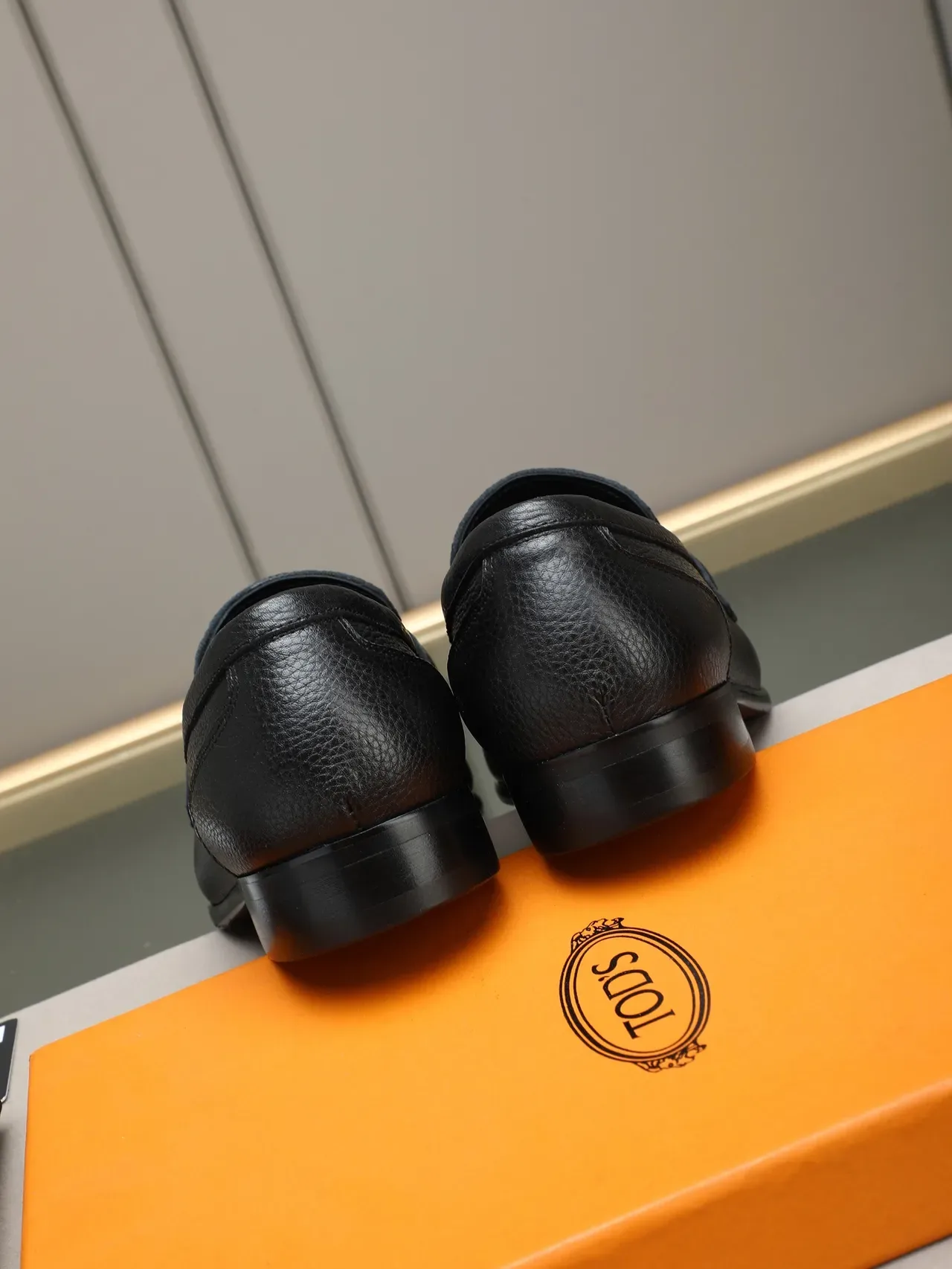 Black Pebbled Leather Horsebit Buckle Loafer 3