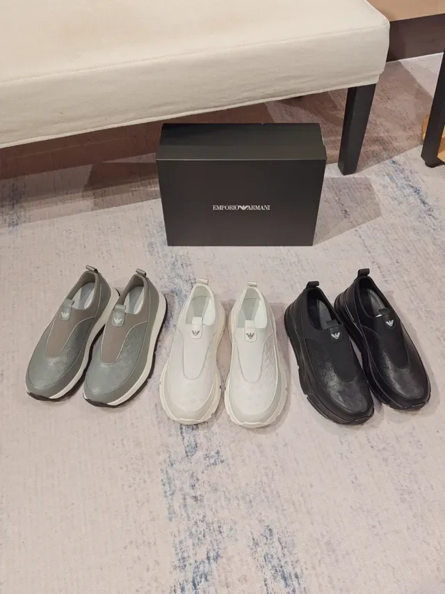 Black Slip-On Embossed Upper Chunky Sole Lifestyle Sneaker 3