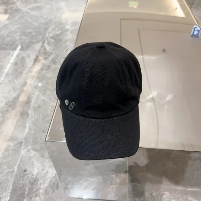 Black Structured Snap-Button Baseball Cap 3