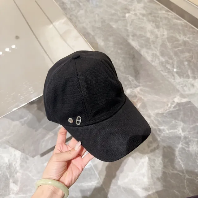 Black Structured Snap-Button Baseball Cap 7