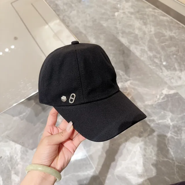 Black Structured Snap-Button Baseball Cap 8