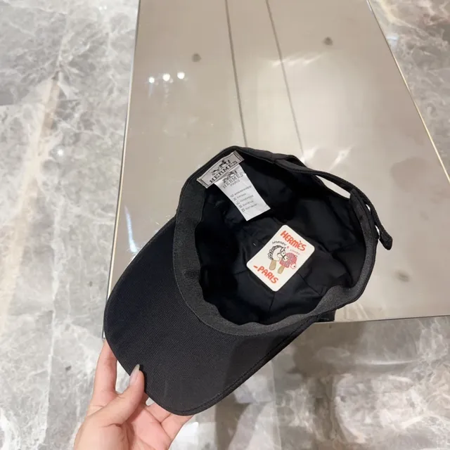 Black Structured Snap-Button Baseball Cap 9