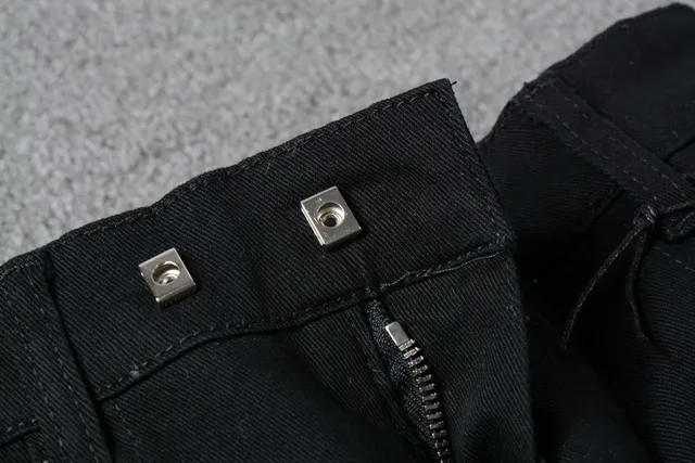 Black White Moto-Inspired Side Stripe Detail Jeans 2