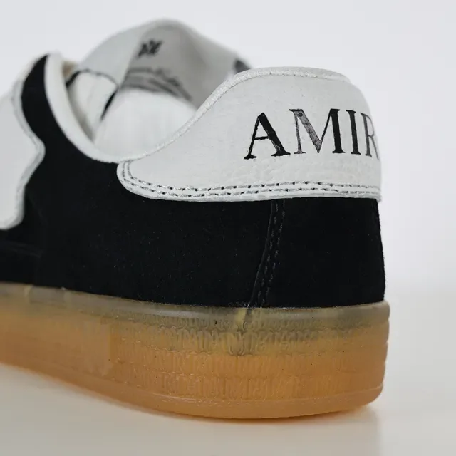 Black White Suede Upper Geometric Overlays Sneakers 4
