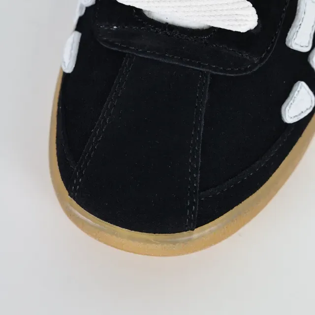Black White Suede Upper Geometric Overlays Sneakers 5