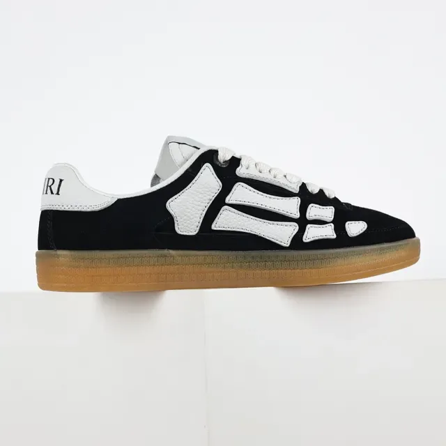 Black White Suede Upper Geometric Overlays Sneakers 7