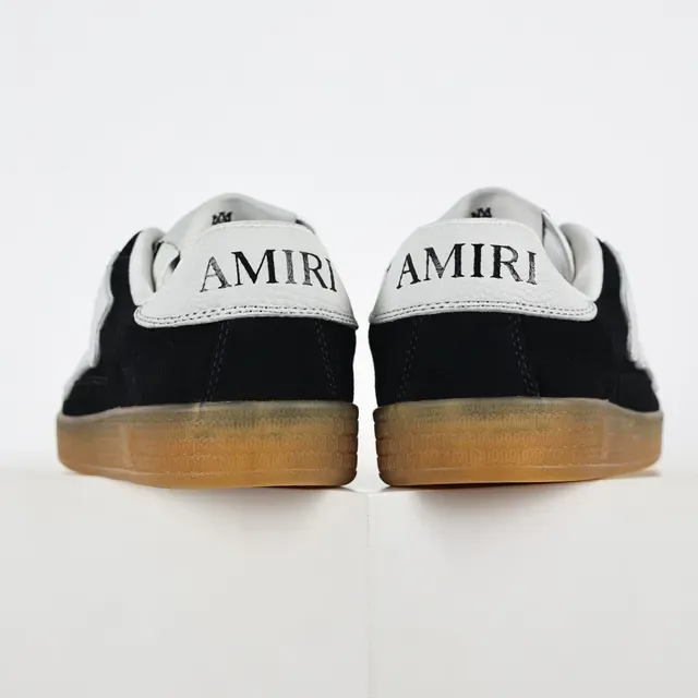 Black White Suede Upper Geometric Overlays Sneakers 8