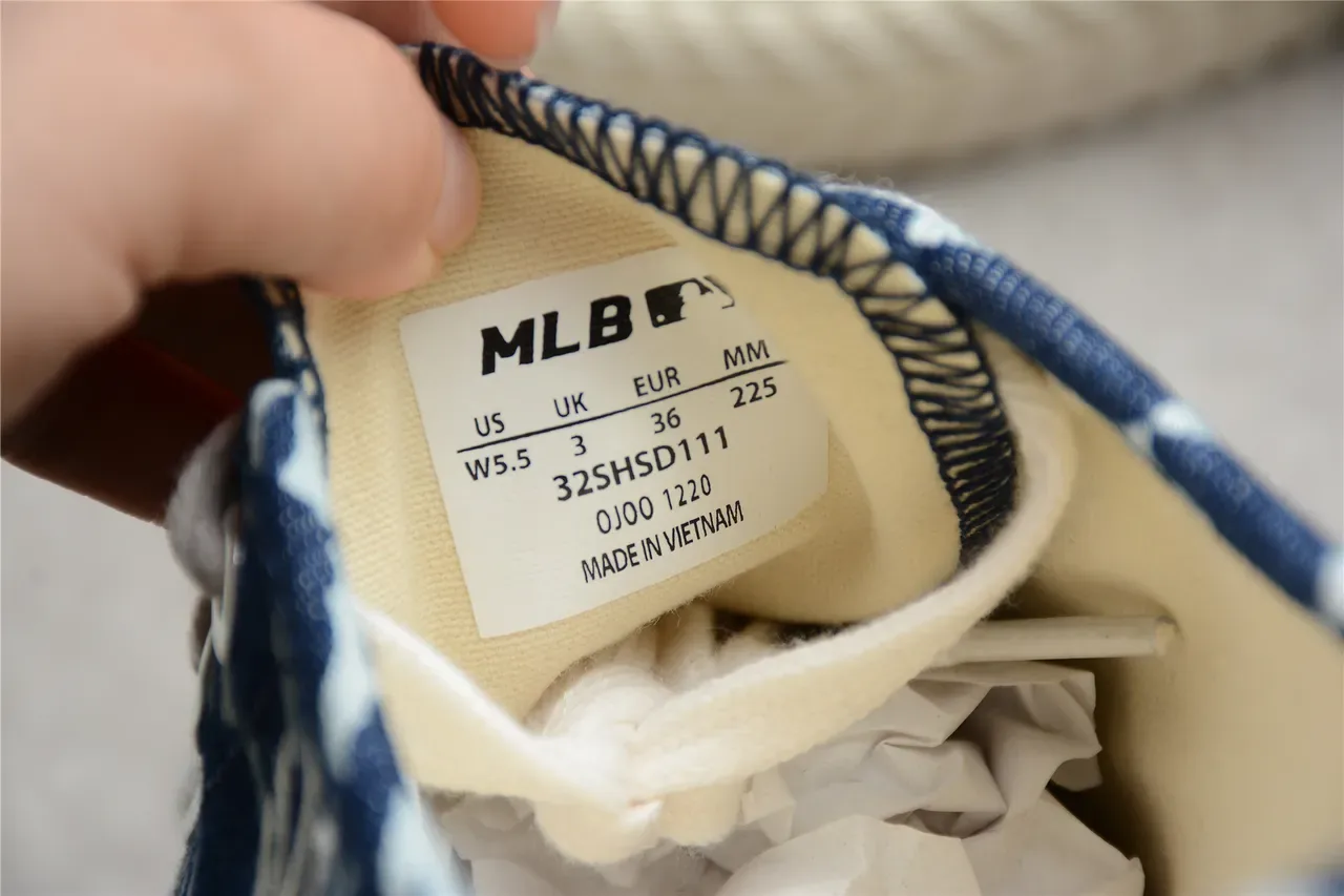 Blue and White Monogram Canvas Slip-On Mule Casual Shoes 4