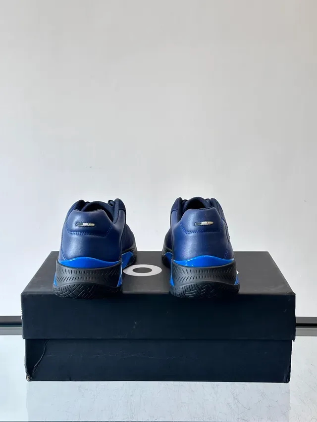 Blue Metallic Quilted Wave-Stitched Lifestyle Sneaker 3