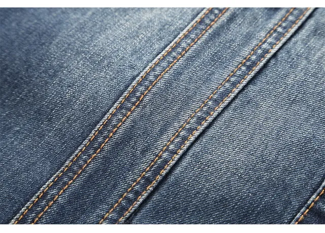 Blue Orange Classic Button-Front Distressed Wash Denim Jacket 5