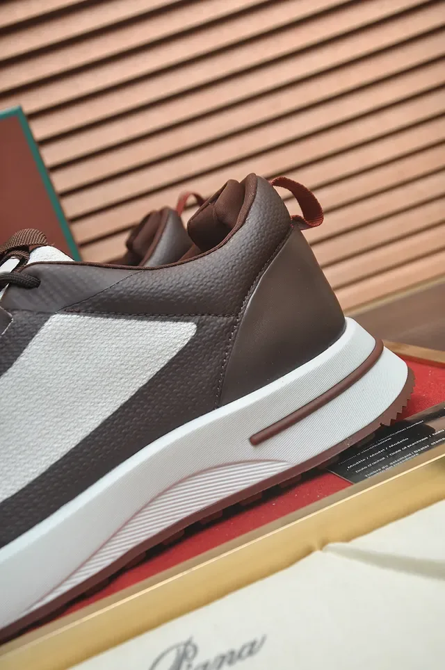 Brown and White Two-Tone Layered Upper Lifestyle Sneaker 2