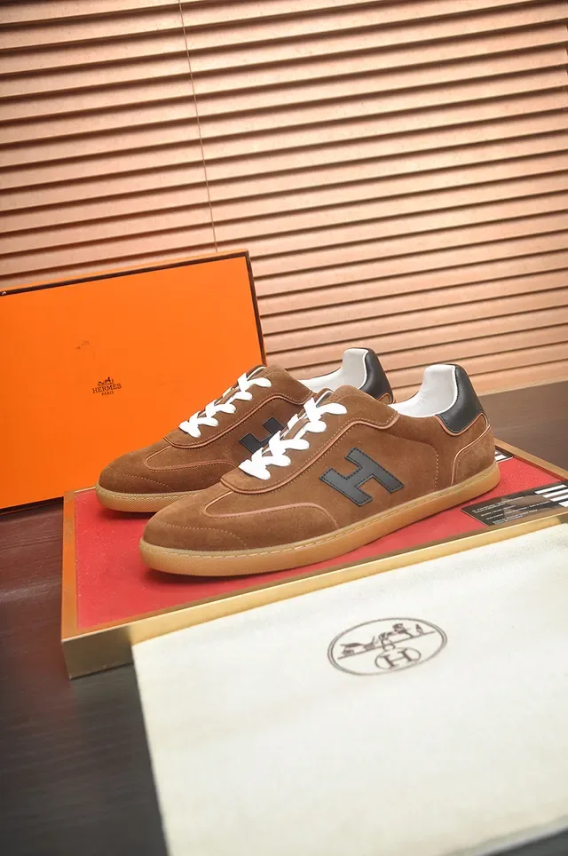 Brown Black Suede Upper Gum Rubber Sole Sneakers 4