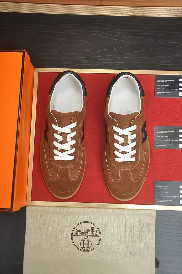 Brown Black Suede Upper Gum Rubber Sole Sneakers 5