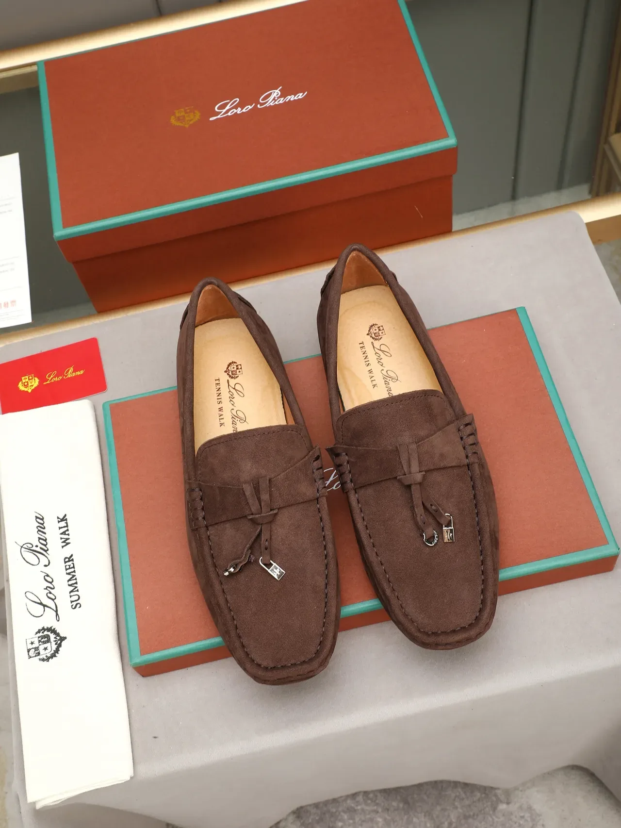Brown Black Suede Upper Tassel Detail Loafer 2