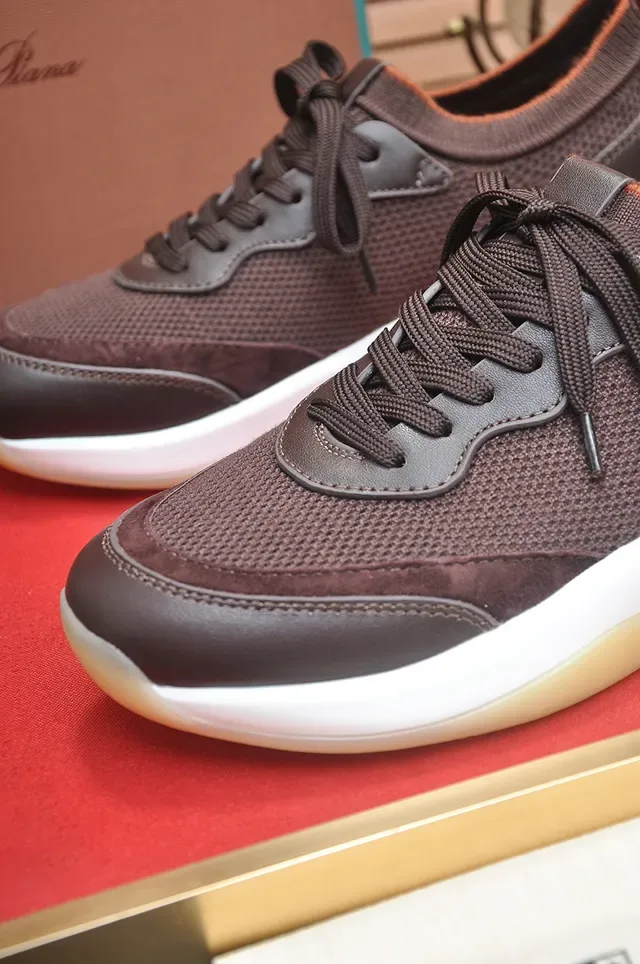 Brown Mesh and Synthetic Lifestyle Sneaker 2