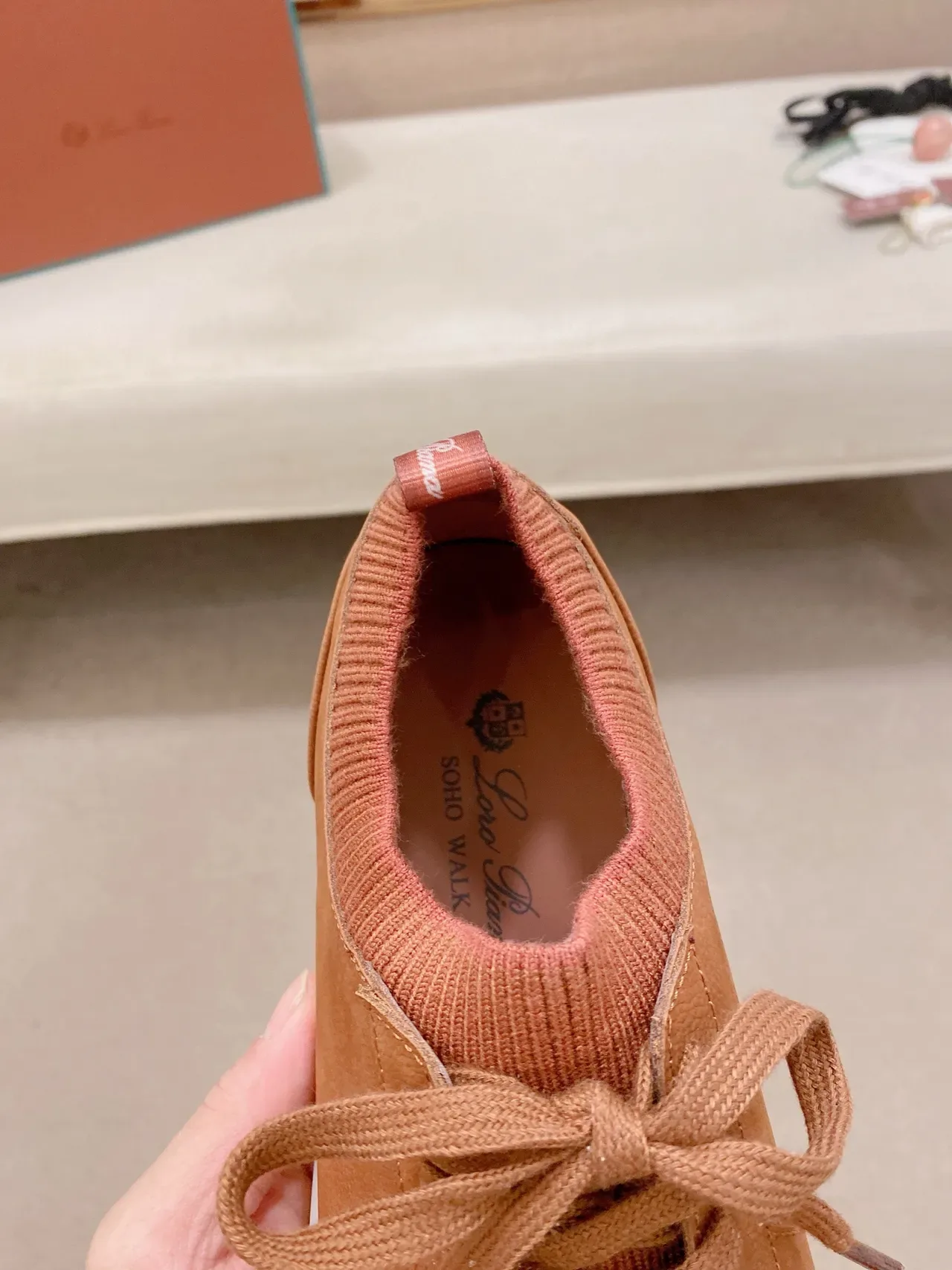 Brown Pink Low-Top Lace-Up Lifestyle Sneakers 4