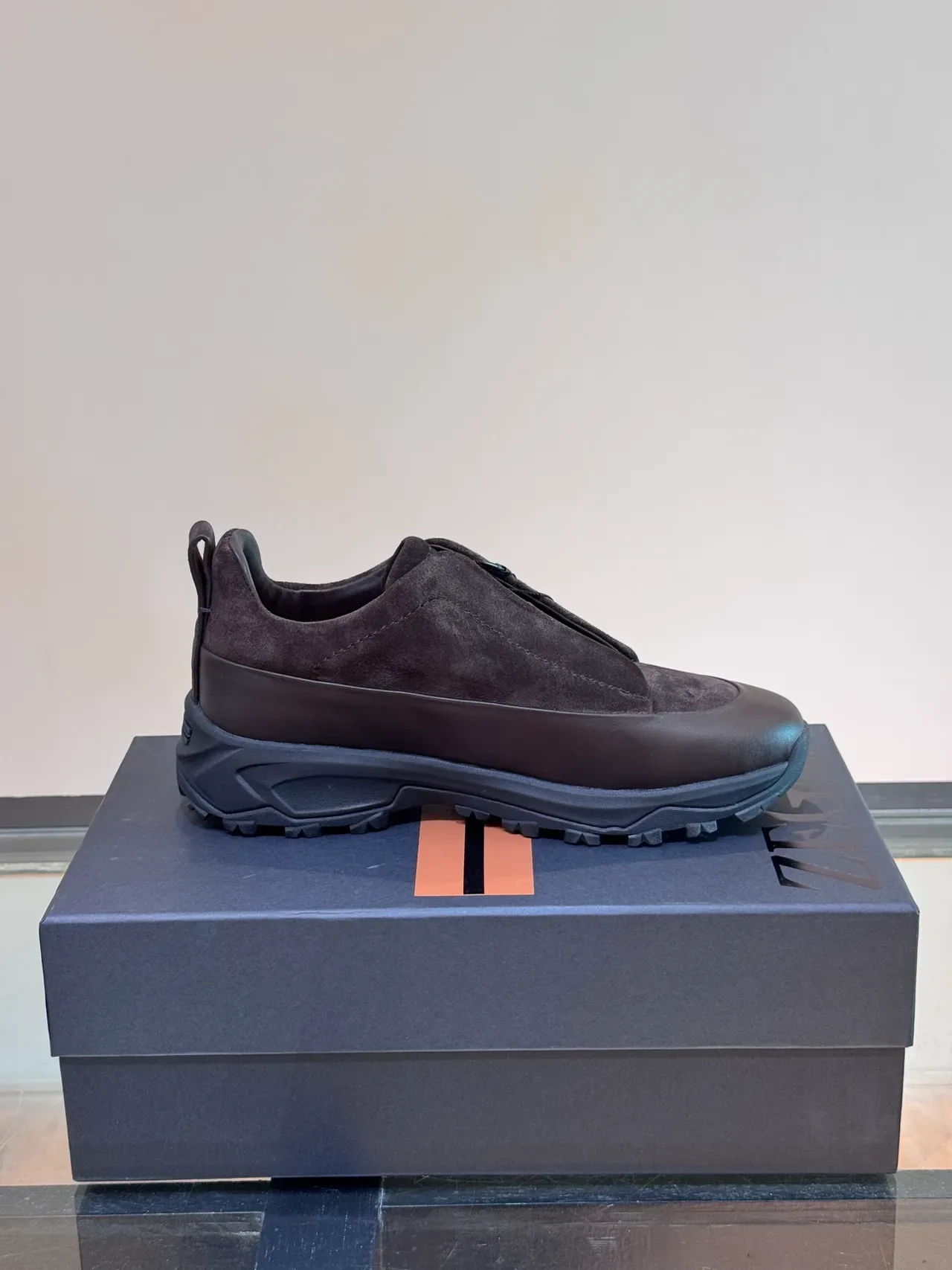 Brown Slip-On Suede Upper Sneakers 4