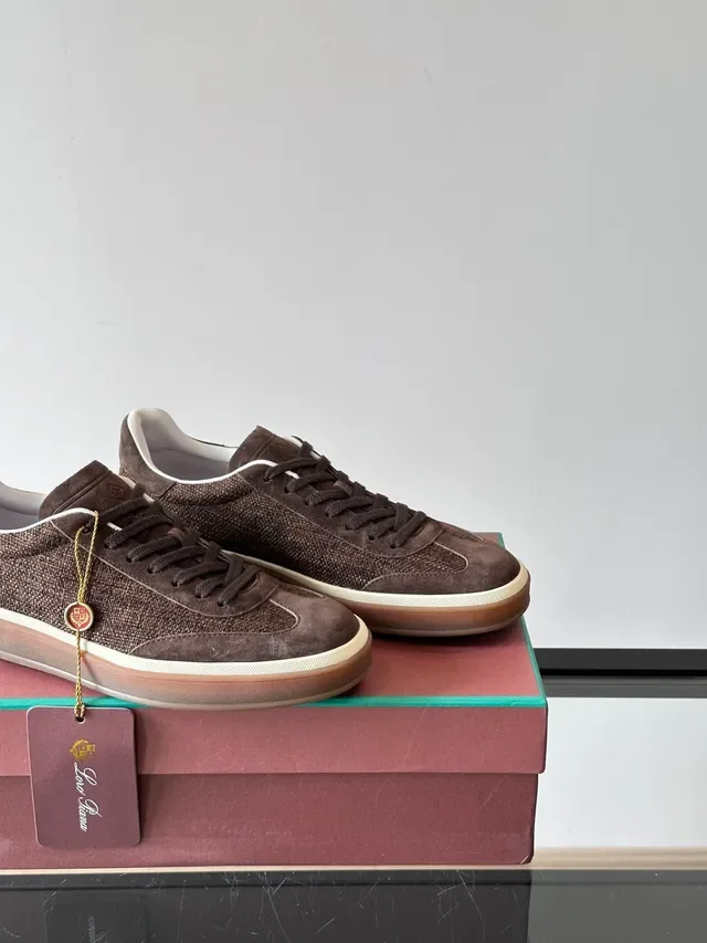 Brown Textured Upper Gum Sole Lifestyle Sneakers 3