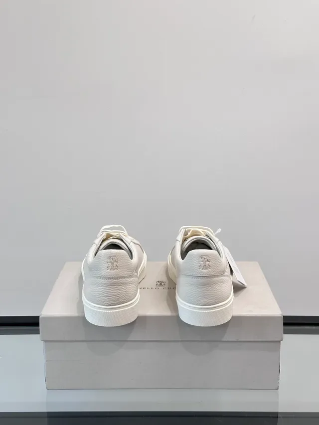 Brunello Cucinelli Textured Leather Low-Top Lifestyle Sneakers 2