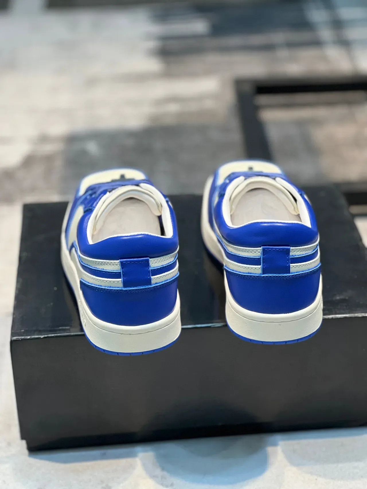 Calvin Luo Panelled Blue and White Lifestyle Sneaker 2