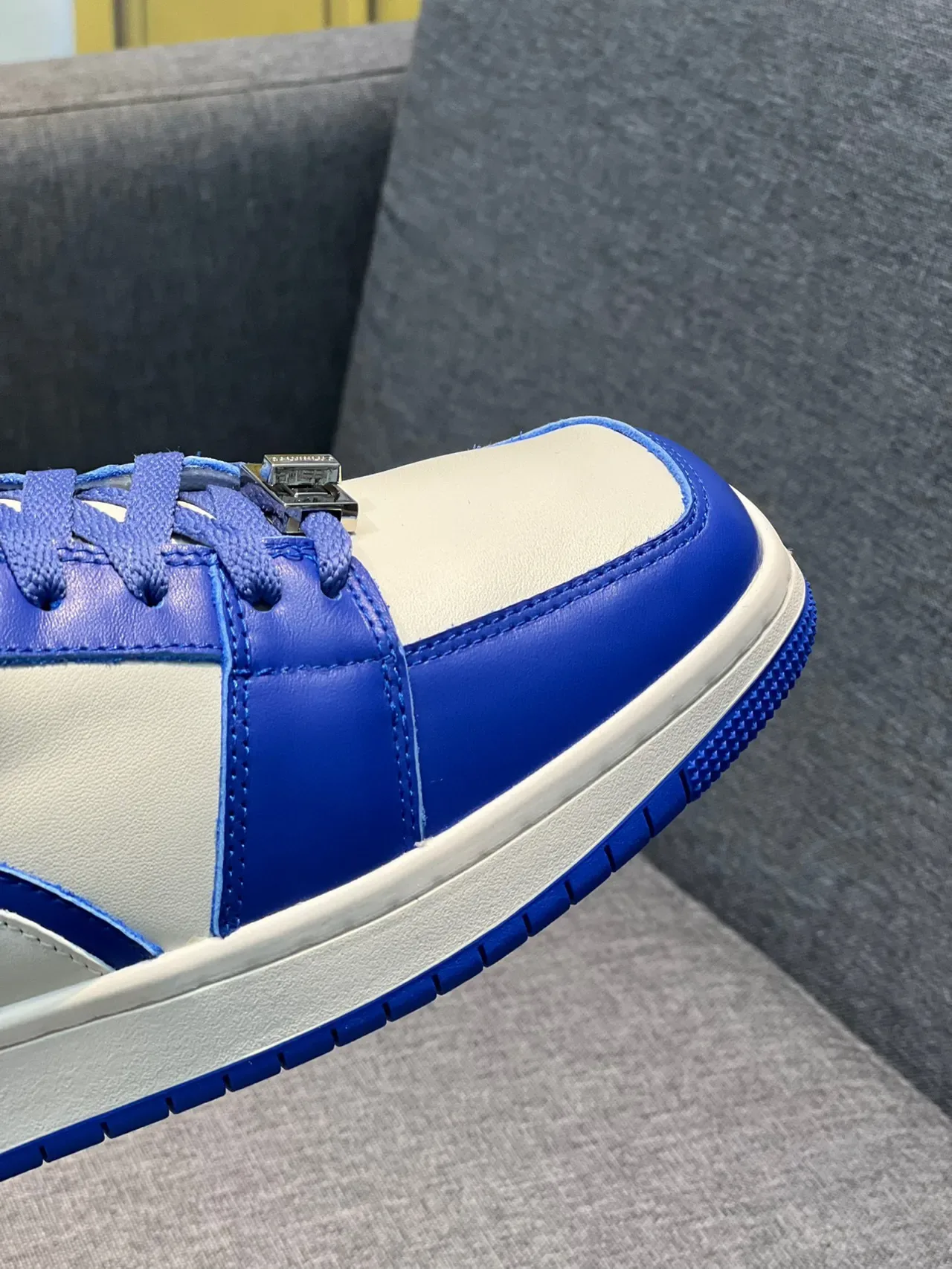 Calvin Luo Panelled Blue and White Lifestyle Sneaker 3