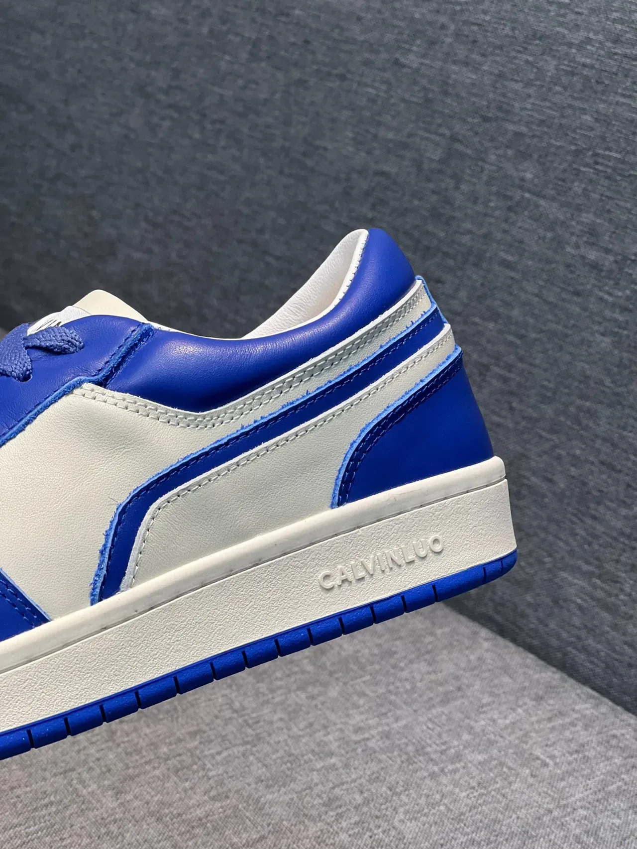 Calvin Luo Panelled Blue and White Lifestyle Sneaker 8