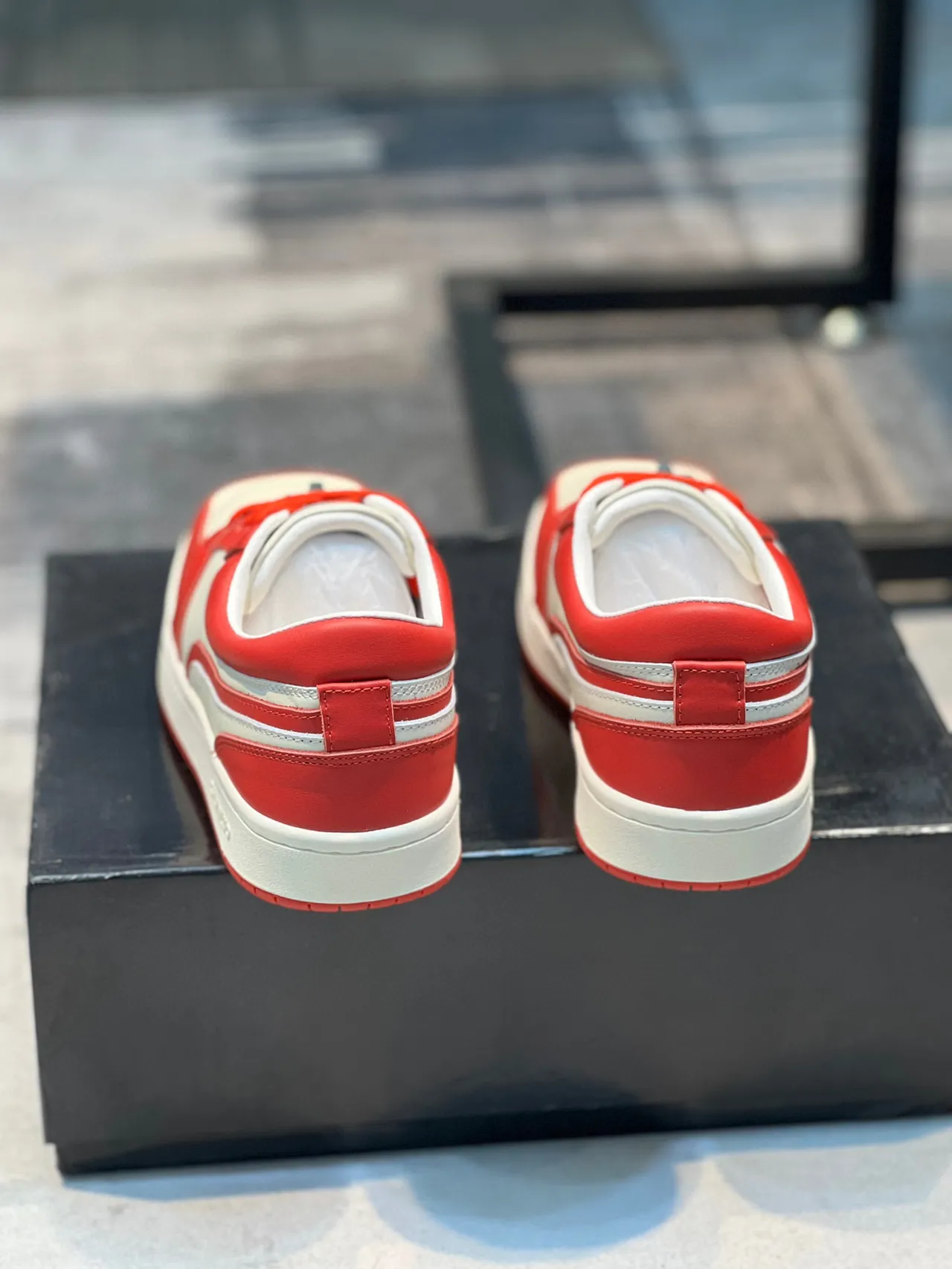 CALVINLUO Panelled Red and White Lifestyle Sneakers 2