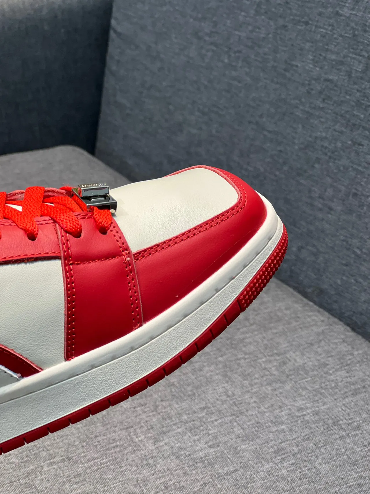 CALVINLUO Panelled Red and White Lifestyle Sneakers 4