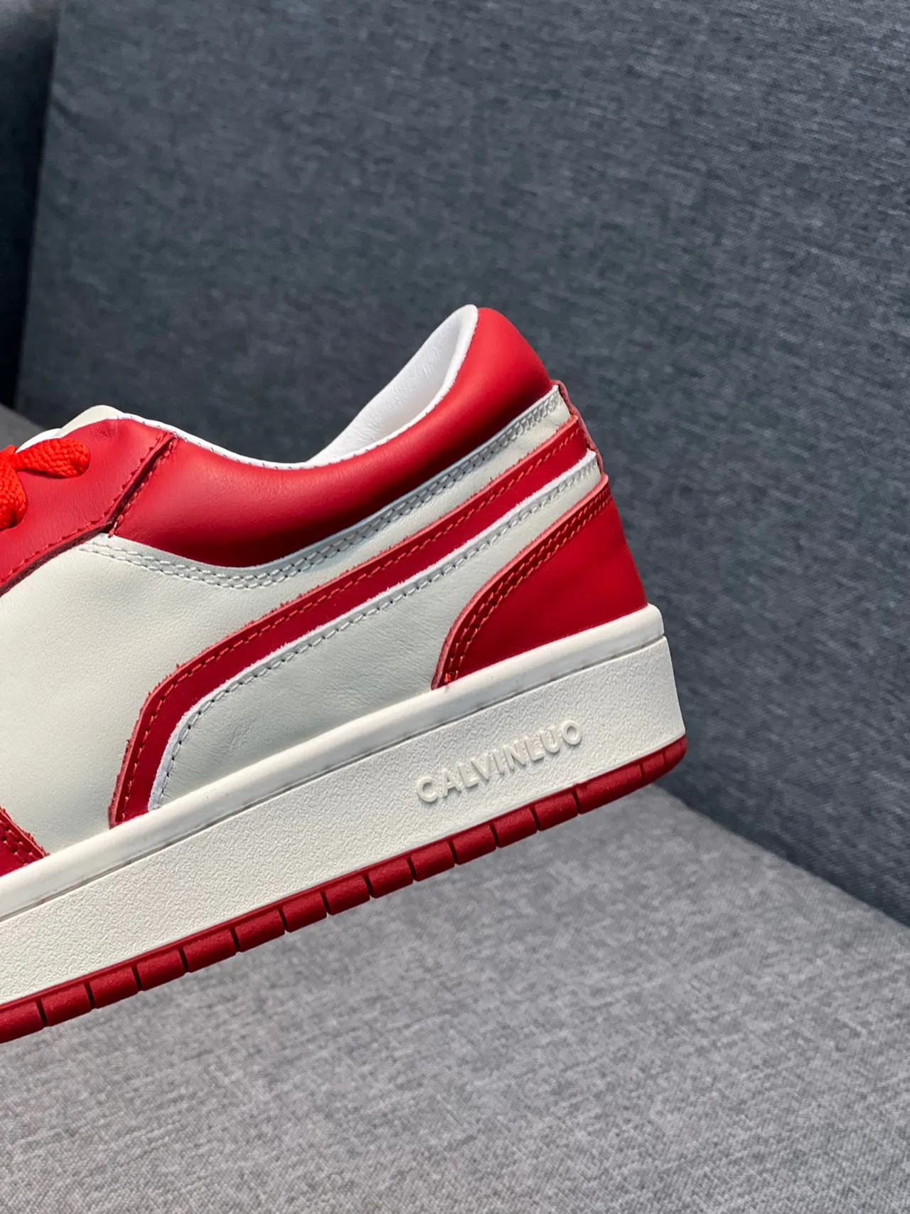 CALVINLUO Panelled Red and White Lifestyle Sneakers 9