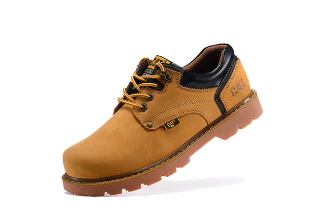 CAT Brown Black Lace-Up Rugged Work Boots 4