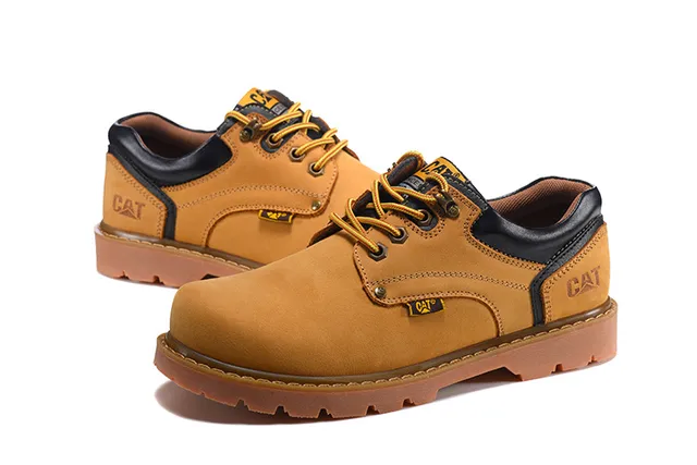 CAT Brown Black Lace-Up Rugged Work Boots 5